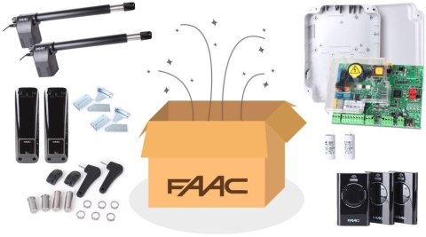 Zestaw Alfa SHORT - FAAC 414 do 6m bram dwuskrzydłowych Zestaw Alfa SHORT - FAAC 414 do 6m bram dwuskrzydłowych