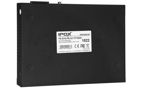 PX-S10-P8-U2-TP100HI - switch PoE 8-port + 2 RJ45 PX-S10-P8-U2-TP100HI - switch PoE 8-port + 2 RJ45