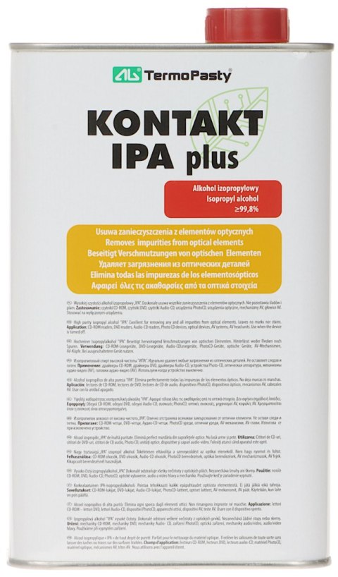 ALKOHOL IZOPROPYLOWY KONTAKT-IPA-PLUS/1000 KANISTER METALOWY 1000 ml AG TERMOPASTY