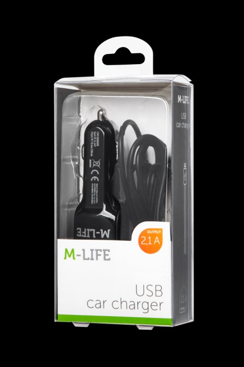 Ładowarka samochodowa M-Life do Apple iPhone, iPad + USB 2100 mA Ładowarka samochodowa M-Life do Apple iPhone, iPad + USB 2100 mA