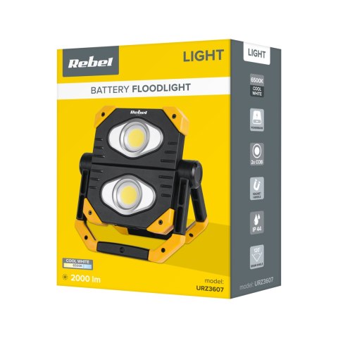 Przenośny reflektor LED 2XCOB. Przenośny reflektor LED 2XCOB.