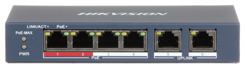 SWITCH POE DS-3E0106P-E/M 4-PORTOWY Hikvision SWITCH POE DS-3E0106P-E/M 4-PORTOWY Hikvision