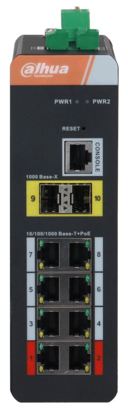 SWITCH PRZEMYSŁOWY POE PFS4210-8GT-DP-V2 8-PORTOWY SFP DAHUA