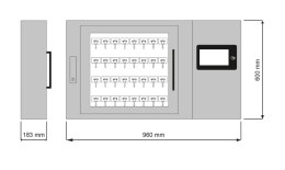 Elektroniczny depozytor kluczy ROGER RKD32-24 (24 sloty) z dotykowym panelem sterującym 7