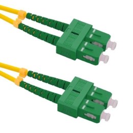 PATCHCORD ŚWIATŁOWODOWY SM 1,5M SIMPLEX 9/125, SC/APC-SC/APC 3MM