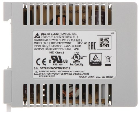 ZASILACZ IMPULSOWY DRS-24V30W-1NZ Delta Electronics ZASILACZ IMPULSOWY DRS-24V30W-1NZ Delta Electronics