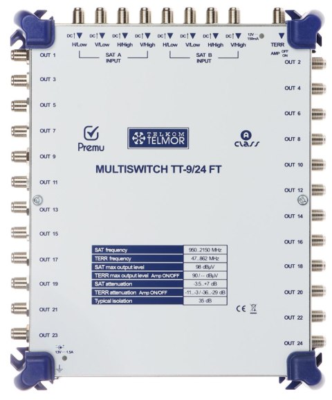 MULTISWITCH TT-9/24-FT-PREMU 9 WEJŚĆ / 24 WYJŚCIA PREMU TELMOR MULTISWITCH TT-9/24-FT-PREMU 9 WEJŚĆ / 24 WYJŚCIA PREMU TELMOR